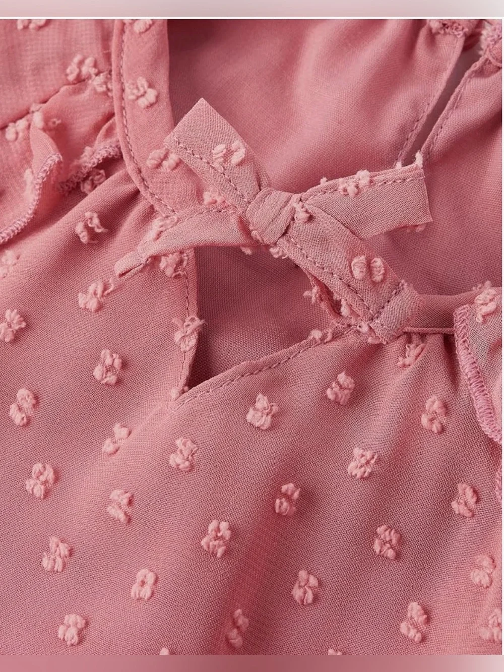 Gymboree Girls Flora Pink Long-Sleeve Tiered Dot Dress size 8